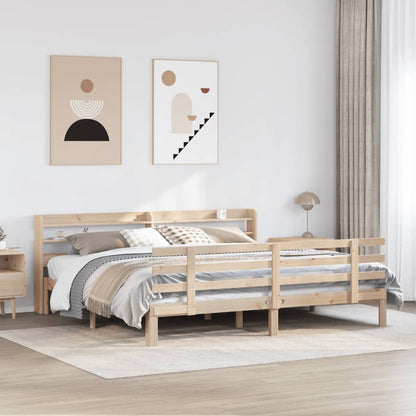 vidaXL Bed Frame | Untreated Pine | Solid Pine Wood | Super King | Bed Frame