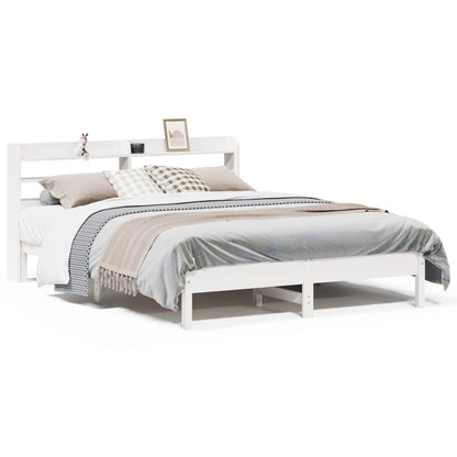 vidaXL Bed Frame without Mattress White 160x200 cm Solid Wood Pine