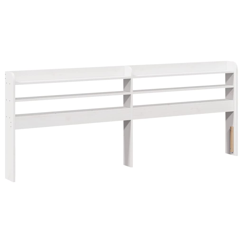 vidaXL Bed Frame without Mattress White 150x200 cm King Size Solid Wood Pine