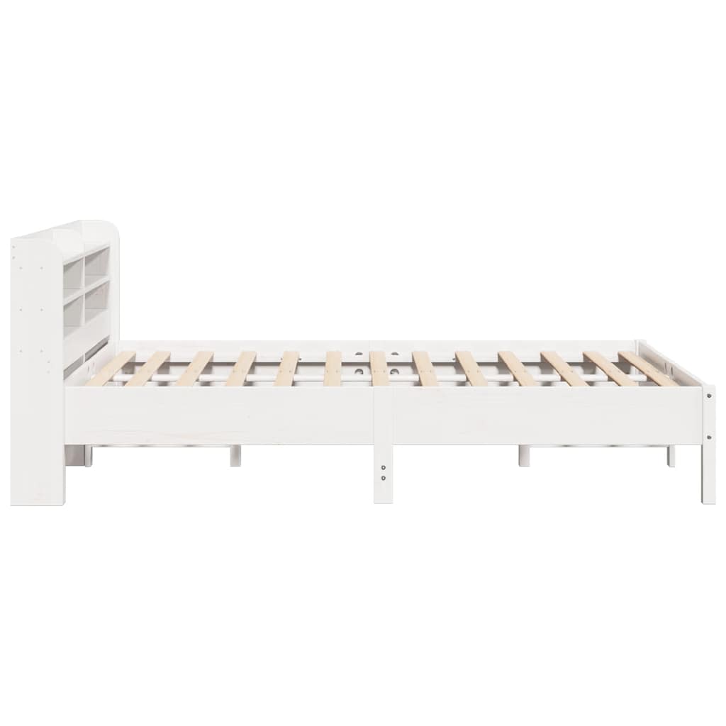 vidaXL Bed Frame without Mattress White 140x200 cm Solid Wood Pine