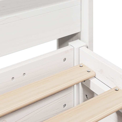 vidaXL Bed Frame without Mattress White 140x200 cm Solid Wood Pine