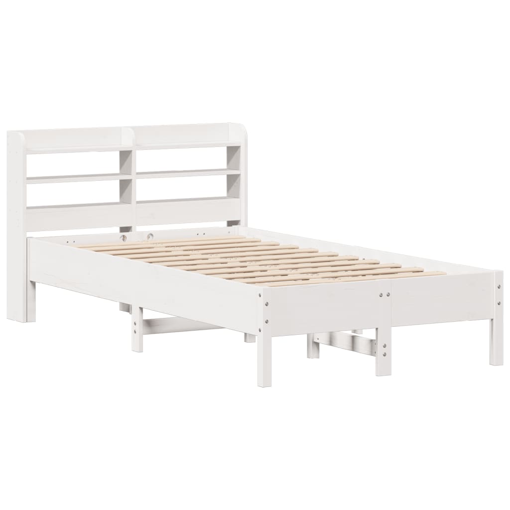 vidaXL Bed Frame without Mattress White 120x200 cm Solid Wood Pine