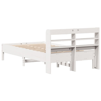 vidaXL Bed Frame without Mattress White 120x200 cm Solid Wood Pine