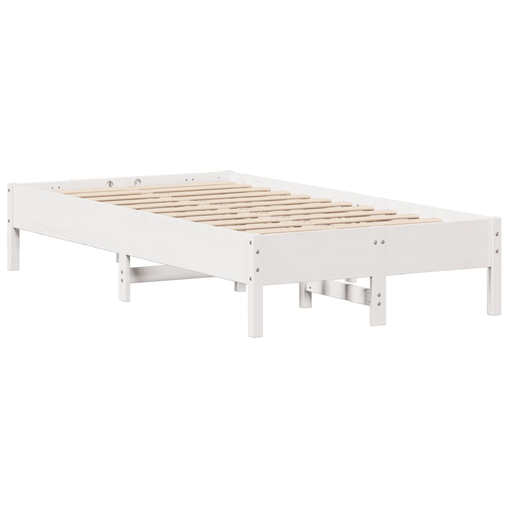 vidaXL Bed Frame without Mattress White 120x200 cm Solid Wood Pine