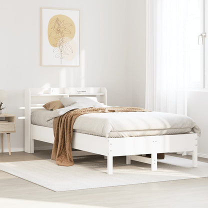 vidaXL Bed Frame without Mattress White 120x200 cm Solid Wood Pine