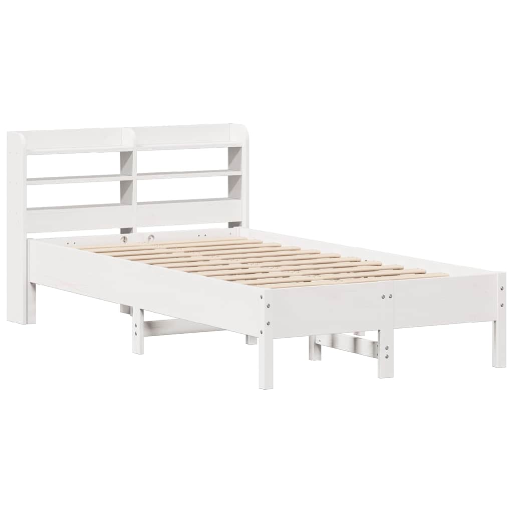 vidaXL Bed Frame without Mattress White 100x200 cm Solid Wood Pine