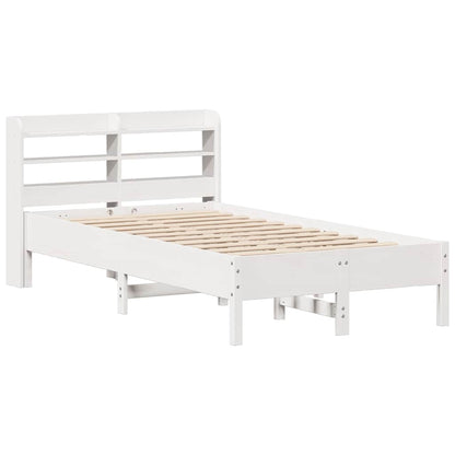 vidaXL Bed Frame without Mattress White 100x200 cm Solid Wood Pine