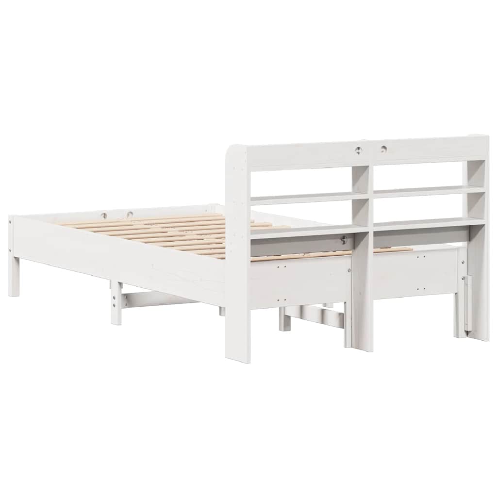 vidaXL Bed Frame without Mattress White 100x200 cm Solid Wood Pine