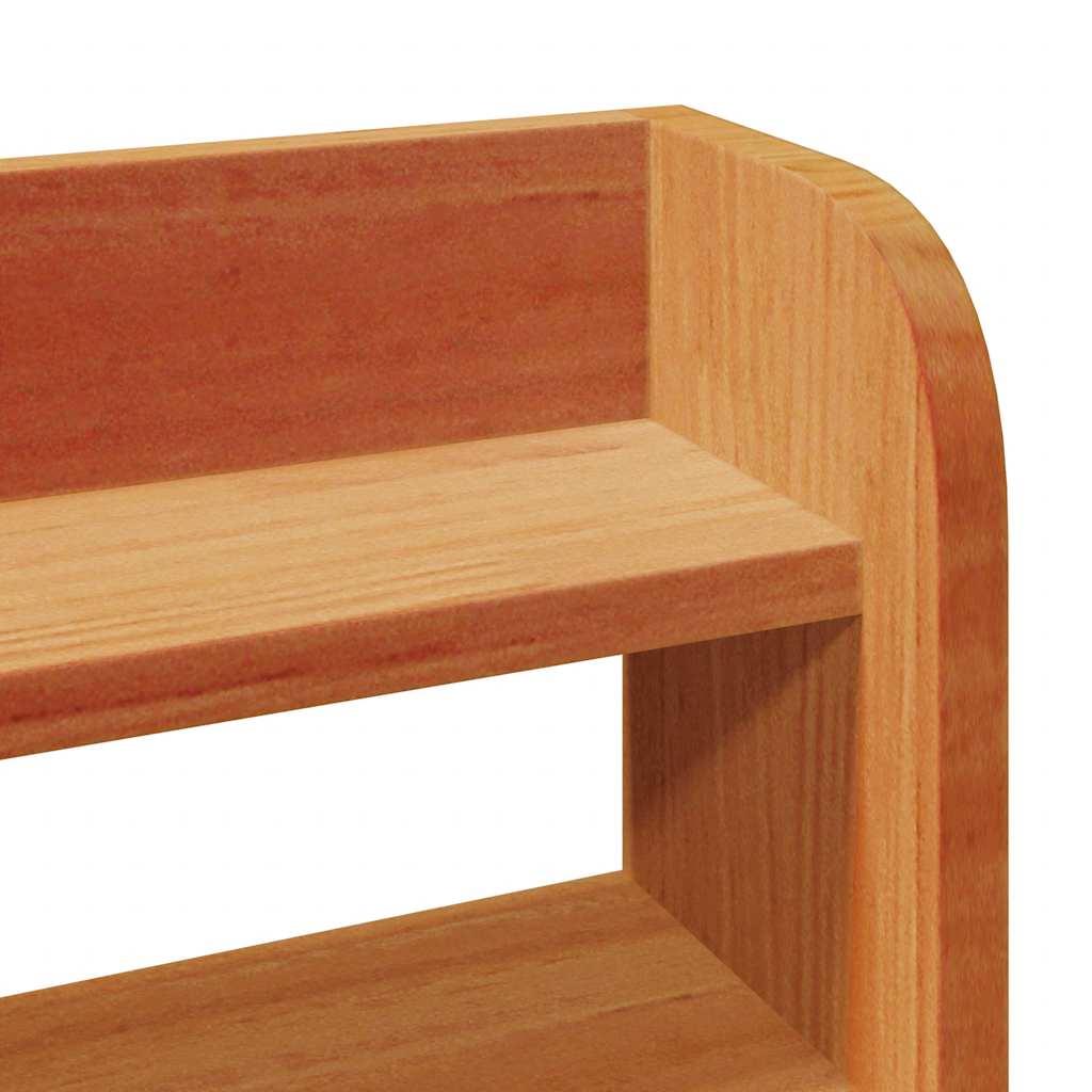 vidaXL Bed Frame without Mattress Wax Brown 100x200 cm Solid Wood Pine