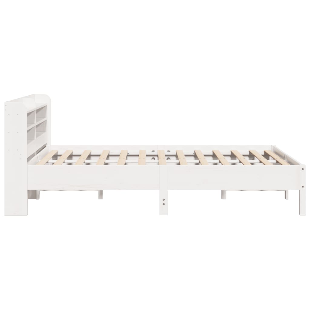 vidaXL Bed Frame without Mattress White 140x190 cm Solid Wood Pine