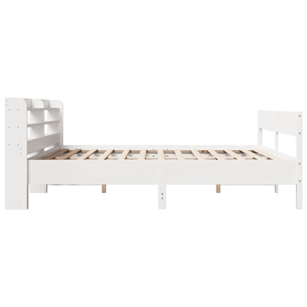 vidaXL Bed Frame without Mattress White 200x200 cm Solid Wood Pine