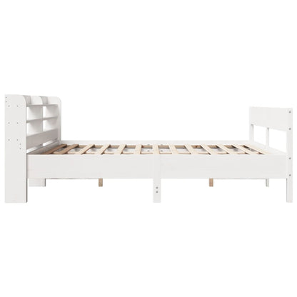 vidaXL Bed Frame without Mattress White 200x200 cm Solid Wood Pine