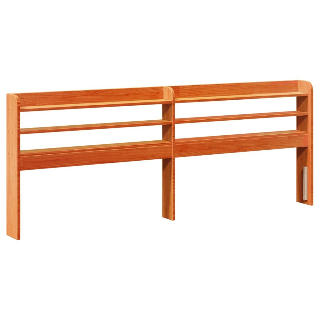 vidaXL Bed Frame without Mattress Wax Brown 200x200 cm Solid Wood Pine
