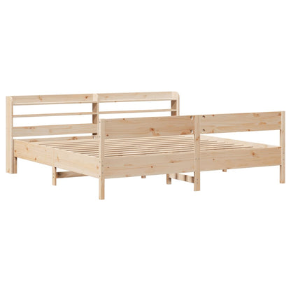 vidaXL Bed Frame without Mattress 180x200 cm Super King Solid Wood Pine