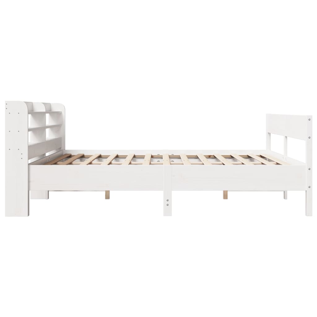 vidaXL Bed Frame without Mattress White 180x200 cm Super King Solid Wood Pine
