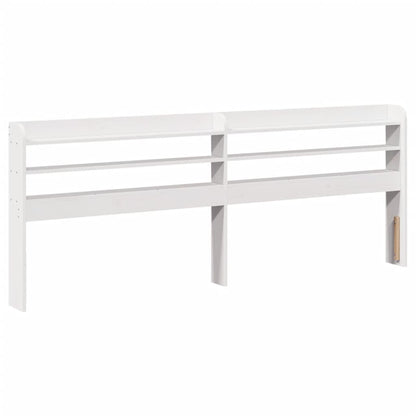 vidaXL Bed Frame without Mattress White 180x200 cm Super King Solid Wood Pine