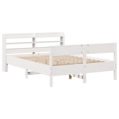 vidaXL Bed Frame without Mattress White 160x200 cm Solid Wood Pine