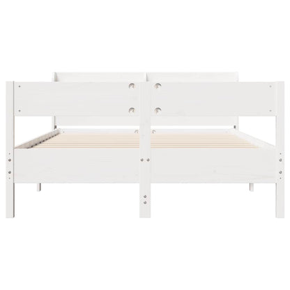 vidaXL Bed Frame without Mattress White 120x200 cm Solid Wood Pine