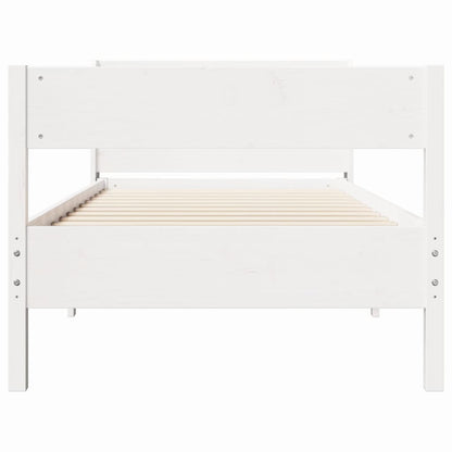 vidaXL Bed Frame without Mattress White 100x200 cm Solid Wood Pine