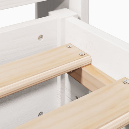 vidaXL Bed Frame without Mattress White 100x200 cm Solid Wood Pine