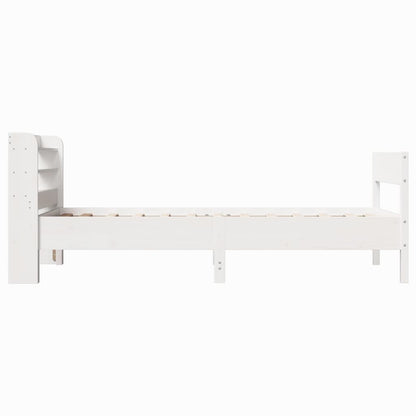vidaXL Bed Frame without Mattress White 90x200 cm Solid Wood Pine