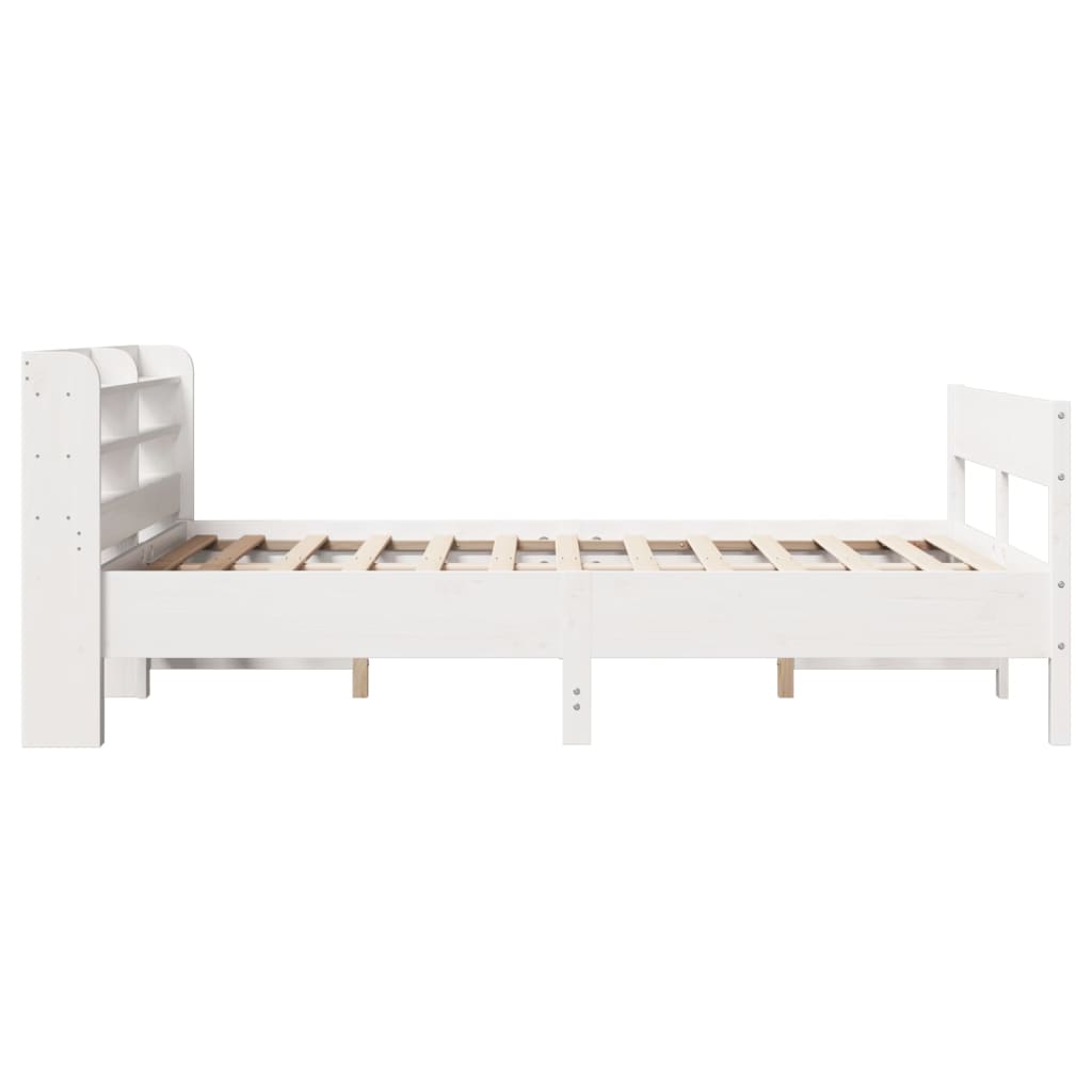 vidaXL Bed Frame without Mattress White 140x190 cm Solid Wood Pine