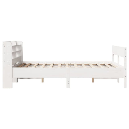 vidaXL Bed Frame without Mattress White 140x190 cm Solid Wood Pine