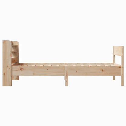 vidaXL Bed Frame without Mattress 75x190 cm Small Single Solid Wood Pine