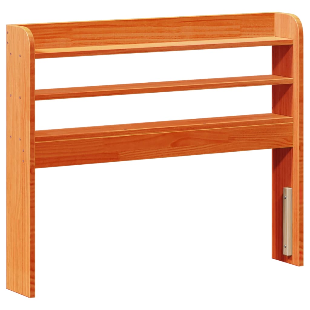 vidaXL Bed Frame without Mattress Wax Brown 75x190 cm Small Single Solid Wood Pine