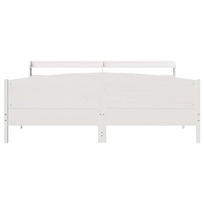 vidaXL Bed Frame without Mattress White 200x200 cm Solid Wood Pine