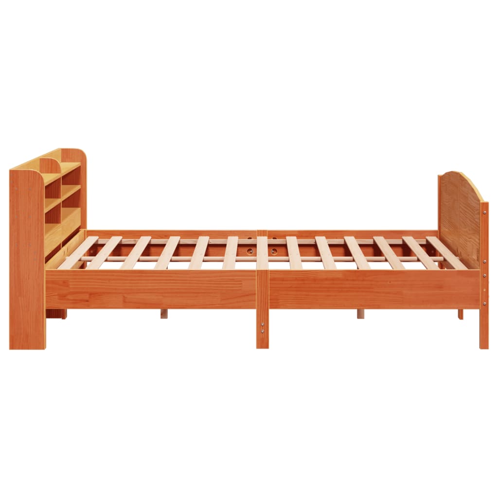 vidaXL Bed Frame without Mattress Wax Brown 180x200 cm Super King Solid Wood Pine