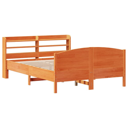 vidaXL Bed Frame without Mattress Wax Brown 160x200 cm Solid Wood Pine
