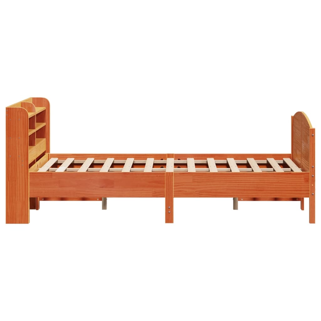 vidaXL Bed Frame without Mattress Wax Brown 160x200 cm Solid Wood Pine
