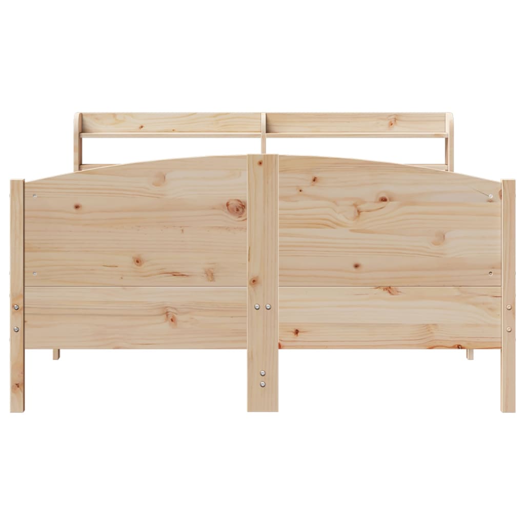 vidaXL Bed Frame without Mattress 150x200 cm King Size Solid Wood Pine