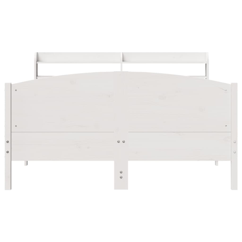 vidaXL Bed Frame without Mattress White 140x200 cm Solid Wood Pine