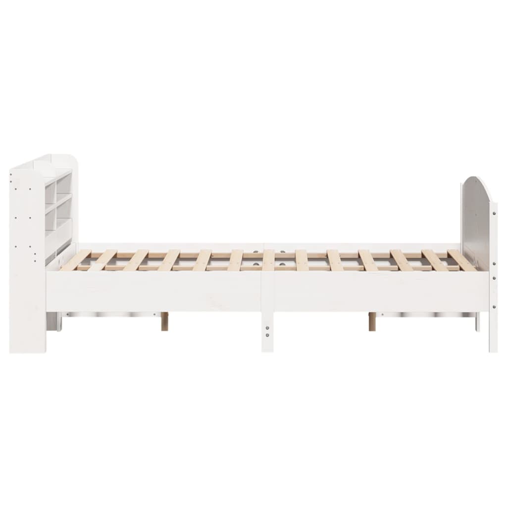 vidaXL Bed Frame without Mattress White 120x200 cm Solid Wood Pine