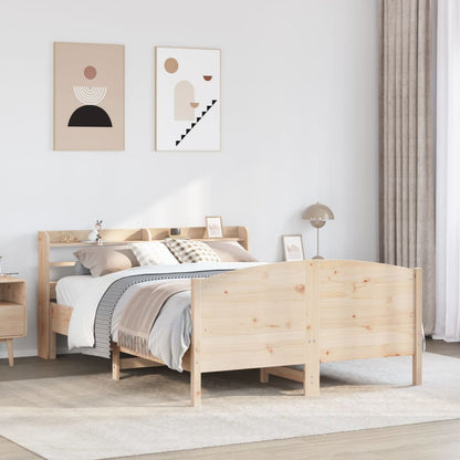vidaXL Bed Frame without Mattress 135x190 cm Double Solid Wood Pine