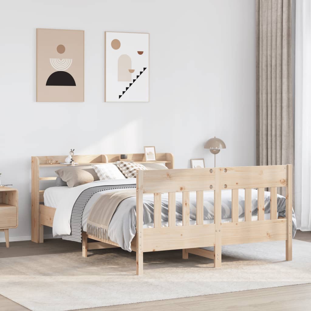 vidaXL Bed Frame without Mattress 160x200 cm Solid Wood Pine