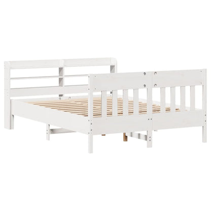 vidaXL Bed Frame without Mattress White 160x200 cm Solid Wood Pine