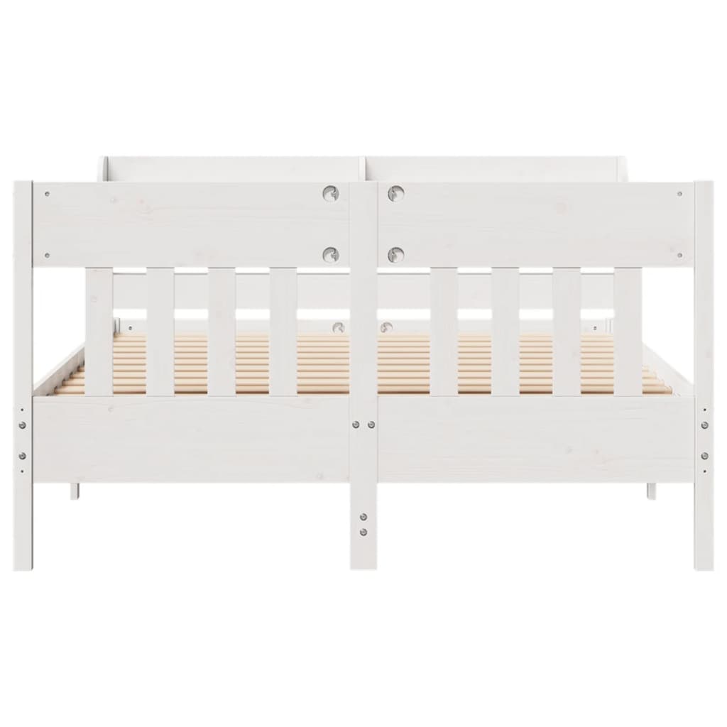 vidaXL Bed Frame without Mattress White 160x200 cm Solid Wood Pine