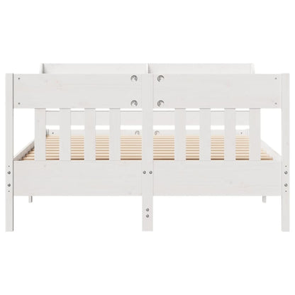 vidaXL Bed Frame without Mattress White 160x200 cm Solid Wood Pine