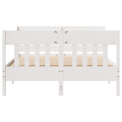 vidaXL Bed Frame without Mattress White 120x200 cm Solid Wood Pine