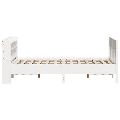 vidaXL Bed Frame without Mattress White 135x190 cm Double Solid Wood Pine