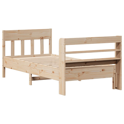 vidaXL Bed Frame without Mattress 75x190 cm Small Single Solid Wood Pine