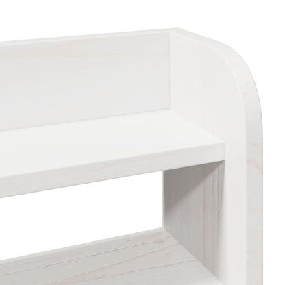 vidaXL Bed Frame with Headboard White 120x200 cm Solid Wood Pine