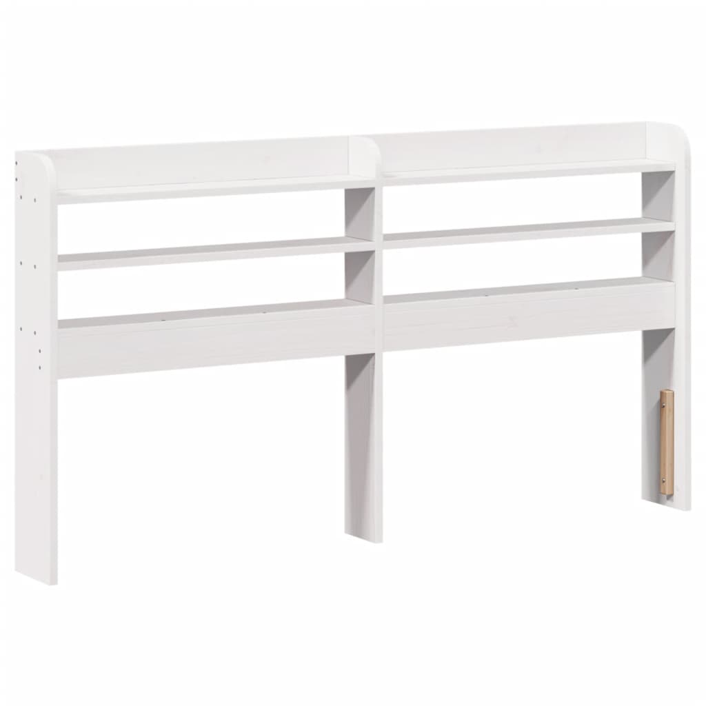 vidaXL Bed Frame with Headboard White 140x190 cm Solid Wood Pine