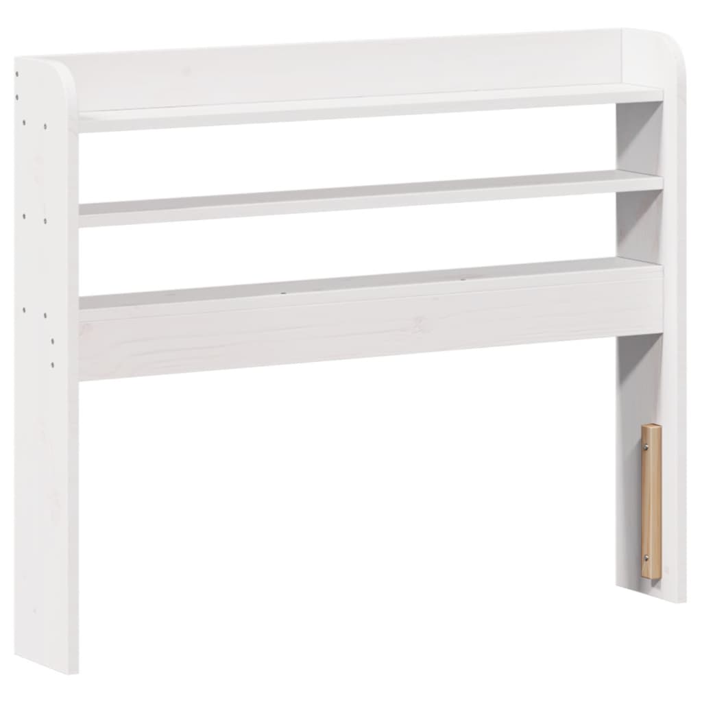 vidaXL Bed Frame with Headboard White 90x190 cm Single Solid Wood Pine
