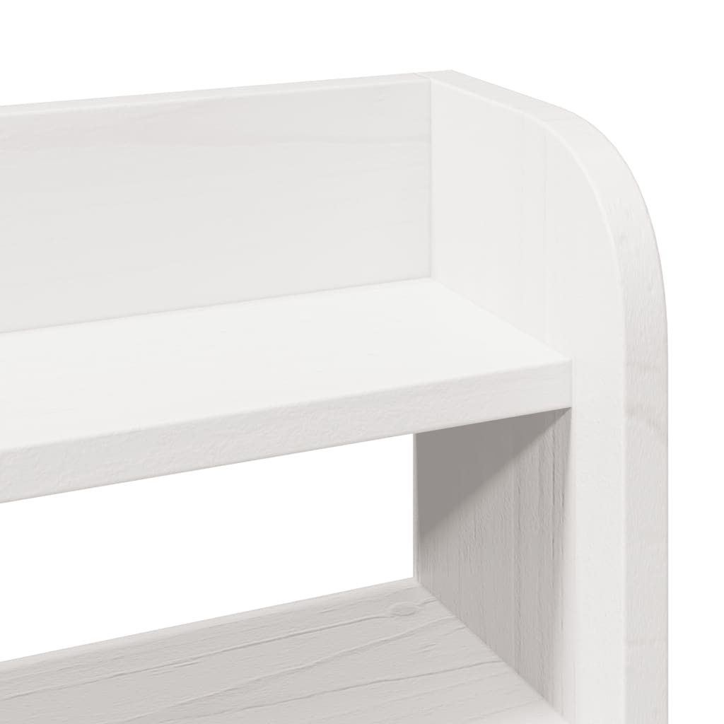 vidaXL Bed Frame with Headboard White 90x190 cm Single Solid Wood Pine