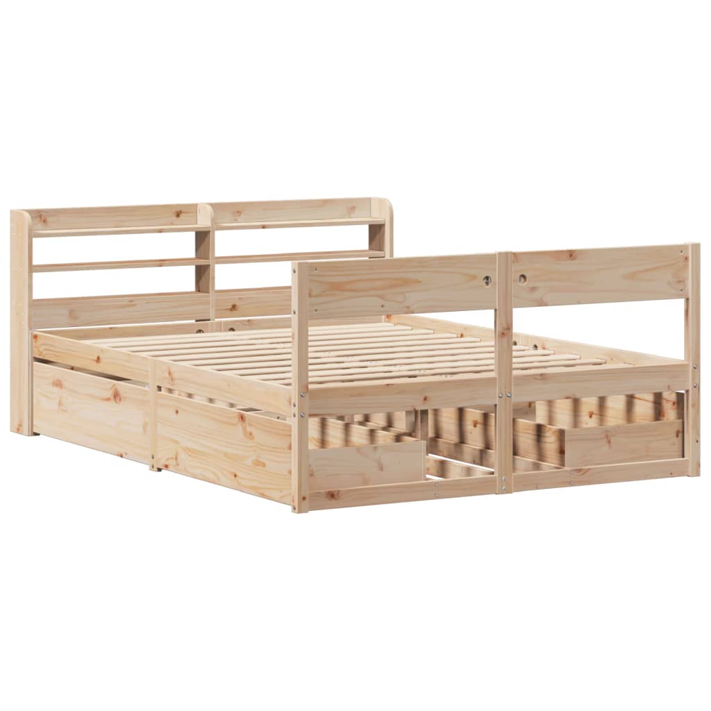 vidaXL Bed Frame without Mattress 160x200 cm Solid Wood Pine