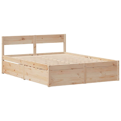 vidaXL Bed Frame without Mattress 160x200 cm Solid Wood Pine